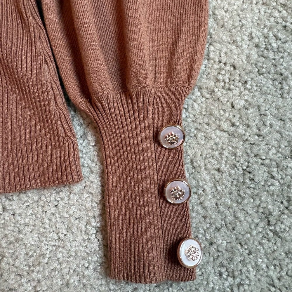 River Island Camel Ribbed Knit Top - Picture 2 of 5